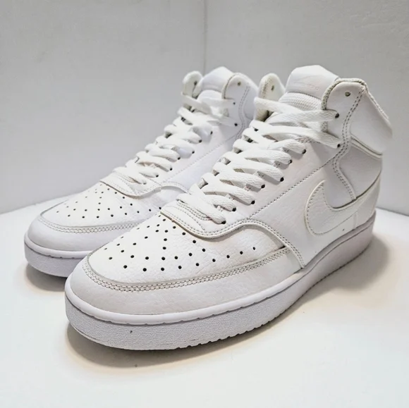 Nike Court Vision Mid Triple White Men's Shoes/Sneakers DC5466-100 Size 10 - Picture 2 of 11